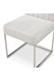 Monarch 1 + 8 Dining Set - White / Beige / Brushed Silver - 7