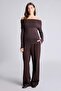 Slim Fit Off-Shoulder Ribbed T-Shirt G8072Ax26Sp - 2
