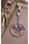Amethyst Natural Stone Tree of Life Design Metal Keychain