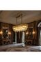 Rivera 14-Light Chandelier – Glass & Metal – Gold – 100 cm - 6