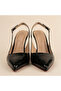 Imperra Stone Buckle Detailed Patent Leather Heeled Shoes - 5