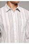 Regular Fit Shirt Neck Striped Men's Anthracite Long Sleeve Shirt - 4