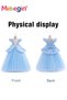 Princess Cinderella Dress Clothes with a Bow, Pretend Princess Skirt Set for Girls Kids Suit for Eve - 7