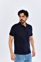 Slim Navy Blue Men's Polo Neck T-Shirt Ts1014000474 - 5