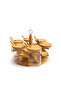 6-Piece Spice Rack Set (7X7 cm) with Glass Jars and Spoon Bamboo Stand – Modern Kitchen Organizer - 2