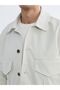 Loose Fit Shirt Collar Men's Gabardine Jacket - 4