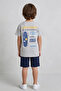 Boy's Printed Summer Short Sleeve Cotton Set - 3