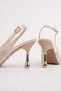 Women's High Heel Shoes with Stone Detail, Special Heel Design, Galvanized Detail, Evening Dress Shoes, 8.5cm - 2