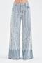 Women's Lace Detailed Design Palazzo Jeans