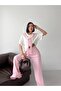 Pink Scarf-Detail Modal Track Suit Set