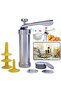 Biscuit Cookie Extruder Press Gun Set with 10 Moulds & 4 Nozzles for Baking Biscuits Cookies - 5
