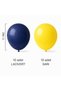 Yellow Navy Blue Balloon Set with 10 or 20 Options |   Fenerbahçe Theme Birthday Party Decoration 11 Inch - 4