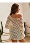 Women's Lace-Like Knit Knitted Patterned Long Sleeve Knitwear Blouse - 5