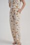 Women's Beige Lyc Suprem Pocketed Pajama Bottoms - 2