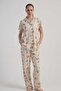 Women's Beige Lyc Suprem Pocketed Pajama Bottoms