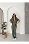 Women's Short Sleeve Stone Detailed Modal Fabric Tracksuit Set