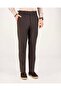 Slim Fit Bel Detailed Trousers Brown T14564 - 3