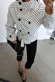 Self-Belted Polka Dot Jacket - 2