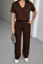 Women's V-Neck Short Sleeve Modal Track Suit - 3