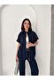 Women's Short Sleeve Stone Detailed Modal Fabric Tracksuit Set - 3