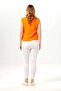 Sleeveless Cunda Crew Neck Summer Embroidered Muslin Blouse Orange Trnc - 2