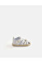 Baby Girls White Butterfly Patch Pram Shoes