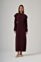 2043 Stone Embellished Silk Cupra Dress with Shoulder Detail - 2