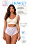 High Waist Cotton Panties, 5-Piece Patterned Lace Detailed Panties Set, Breathable Daily Underwear L-Xl
