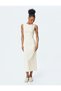 Round Neck Slim Fit Sleeveless Long Pencil Dress