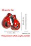 2D Flat Acrylic Simulation Boxing Glove Pendant Keychain Car Rearview Mirror Pendant Boxing Fan Gift - 6