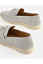Women Grey Textured Loafer Shoes - 4