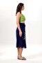 Canan Vual Binding and Rubber Detail Midi Length Summer Authentic Skirt Purple Purple - 4