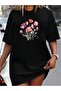 Women's Plus Size Floral Printed Oversize T-Shirt Loose Boyfirend