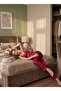 Women's Satin Alt Pajama and Bustier with Lace Detail, 2-Piece Pajama Set - 4