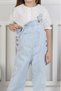 Girl's Heart Detail Denim Salopet Overalls 3/10 Years Old - 2