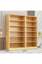 Modern Solid Wood Corner Bookshelf Wall Mounted Floor Rack Storage Display Cabinet Living Room - 2