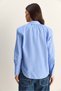 Women's Blue Striped Padded Cross-Cover Detailed Asymmetrical Wide Cuff Shirt Dg261021 60286097 - 7