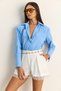 Women's White Lace Detailed High Waist Shorts 20101 60286136 - 6