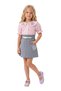 Girl's Baby Collar Dress with Character Figures and Belt, Stylish Dress for Ages 6-9 - 2
