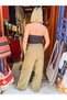 Khaki Color Casual Linen Trousers with Elastic Waist - 3