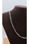 Silver Paperclip Chain Necklace - 2