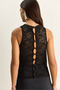 Women's Black Front and Back Lace Detailed Degaje Collar Blouse 2311 60286130 - 6