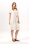 Short Sleeve Wishing Voile V-Neck Summer Embroidered Casual Short Dress Cream Krm - 6