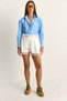 Women's White Lace Detailed High Waist Shorts 20101 60286136 - 2