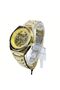 Legacy Skeleton Automatic Watch for Men Stainless Steel Gold Strap Transparent Dial - 3