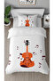 Guitar Music Best Patterned Digital Printed Specially Designed Stylish Single Duvet Cover Set Without Sheets