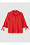 Red Poplin Women's Shirt by Güli̇s Gi̇yi̇m