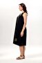 Sleeveless Legendary V-Neck Embroidered Summer Chiffon Midi Dress Black Syh - 4