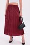 Pleated Midi Skirt Plus Size High Waist Elastic Casual & Stylish Women's Skirt
