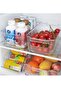 Clear Refrigerator Organizer Boxes,31.5x15.5x9 cm,Portable Plastic Storage for Kitchen